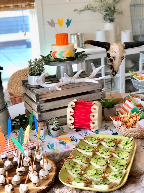 Tribal baby shower 2024 centerpieces